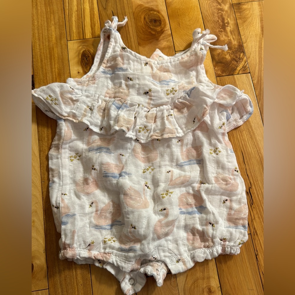 Mud Pie flamingo romper 12-18 months